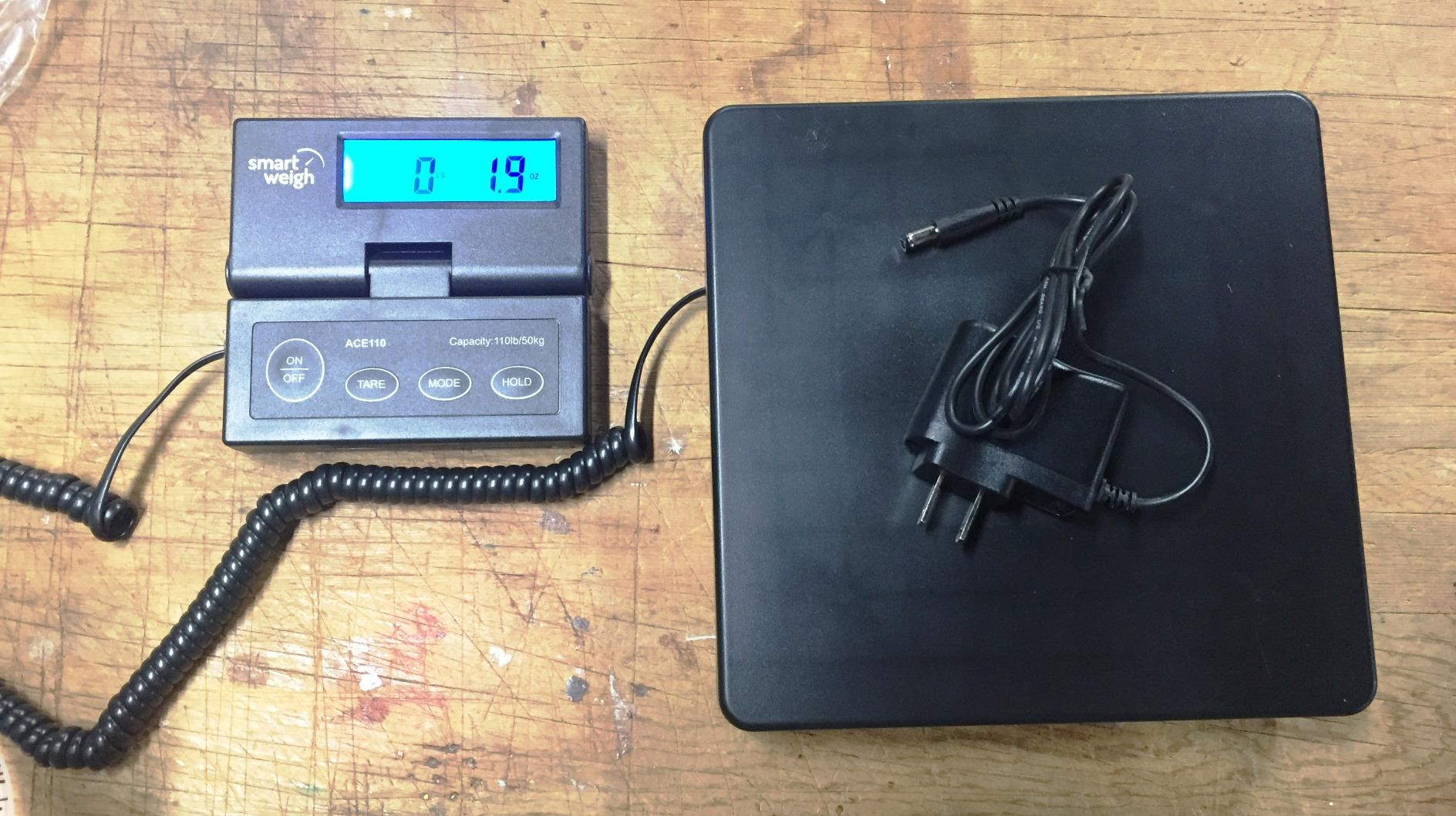 Smart Weigh Digital Postal Shipping Scale, 110lb/50kg to 0.1oz/2g Precision, Hold Function, Separate Wall-Mount Screen, AC Adapter & Batteries Included customer photo 1