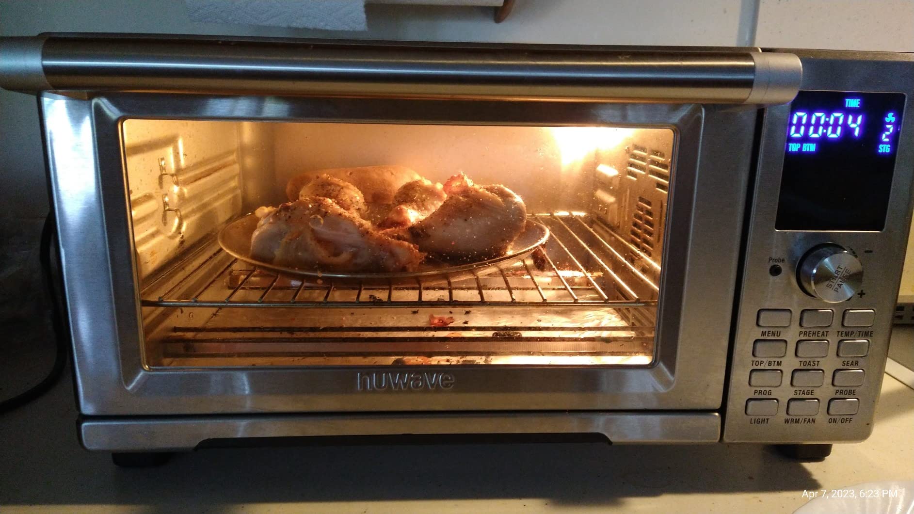 Nuwave Bravo 30 QT Smart Air Fryer Toaster Oven, 2026 New Convection System | 3X Faster & More Even, 90% Less Oil, Adjustable Top and Bottom Heaters, 12-in-1 Easy Cook, 50°-500°F, Brushed Stainless Steel customer photo 1