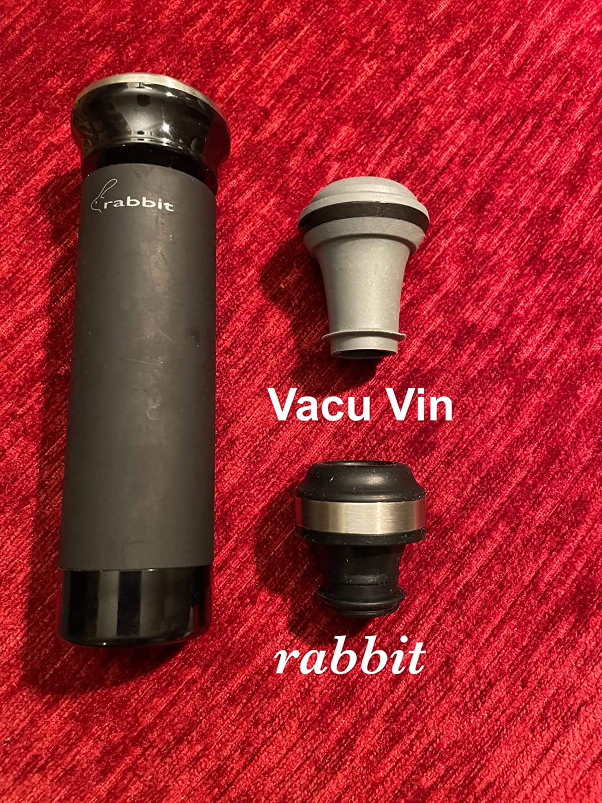 Vacu Vin Wine Stopper, 6-Pack Vacuum Wine Bottle Stopper, Cork Alternative | 6 gray vacuum wine stoppers, for Wine Saver Pump, up to 10 days freshness, reusable, dishwasher-safe, made without BPA customer photo 2