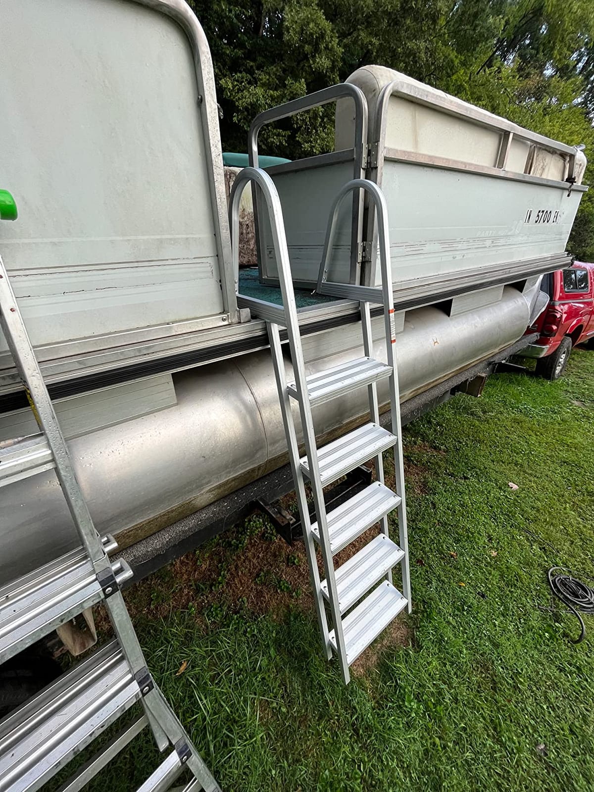 RecPro 5-Step Marine Boarding Ladder | Lightweight, Wide Non-Slip Steps, Built for Fresh and Saltwater Use customer photo 1