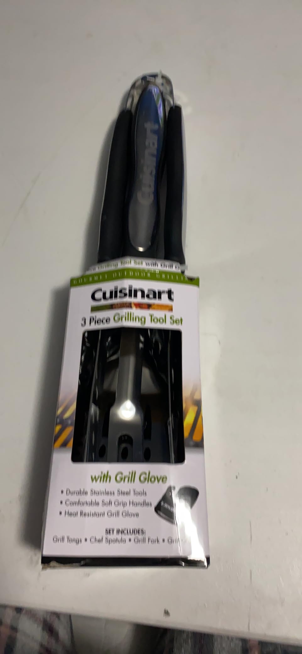 Cuisinart 3-Piece Stainless Steel BBQ Grilling Tool Set with Grill Glove - Outdoor Grill Accessories, Perfect Grilling Gift for Men, Dads & Grill Masters, CGS-134BL customer photo 2
