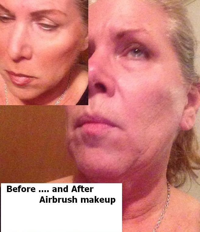 FAIR Complexion Professional Airbrush Cosmetic Makeup System / 4pc Foundation Set with Blush, Bronzer, Shimmer and Primer Makeup Airbrush Kit customer photo 2