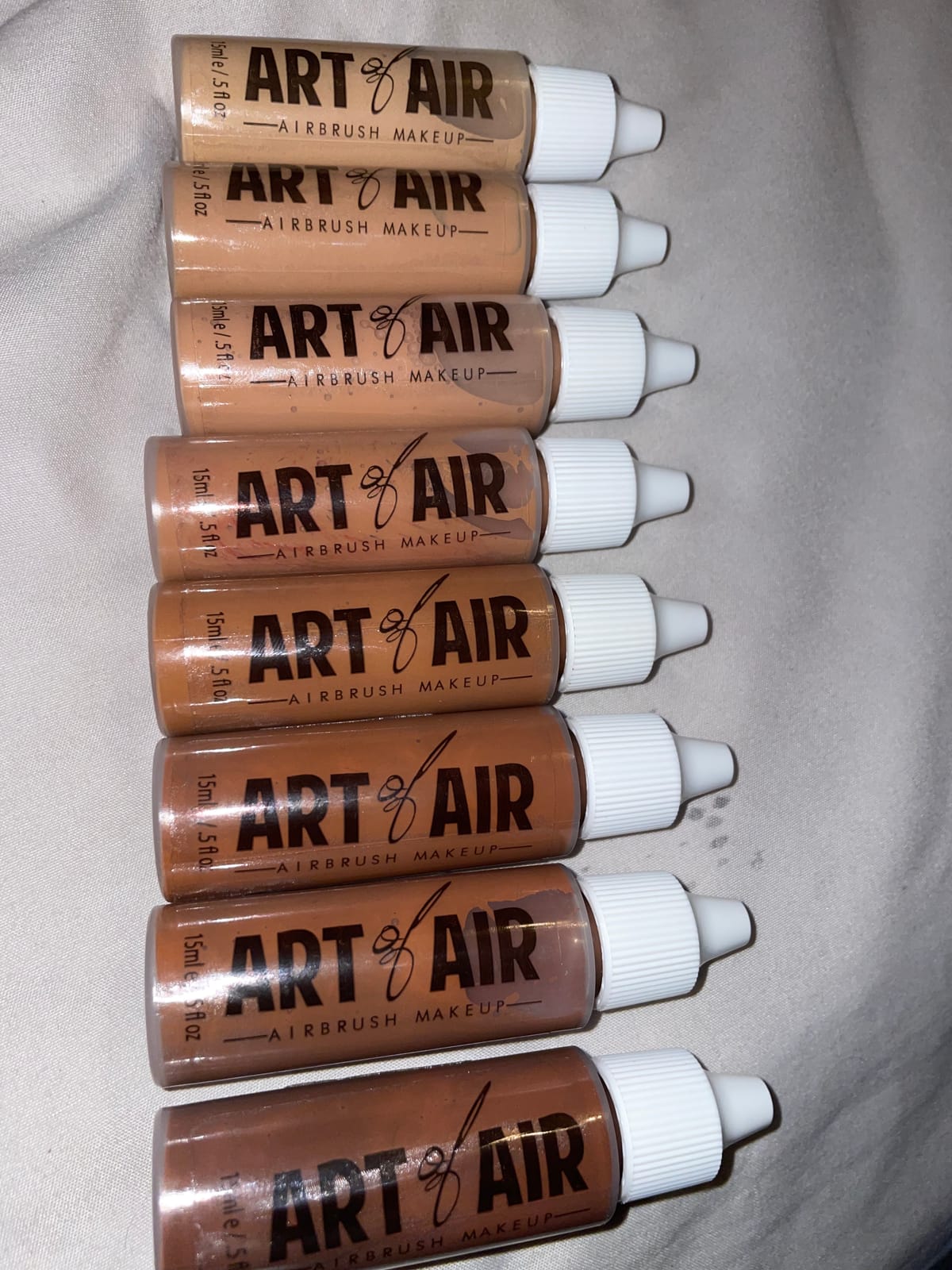DARK Complexion Professional Airbrush Cosmetic Makeup System / 4pc Foundation Set with Blush, Bronzer, Shimmer and Primer Makeup Airbrush Kit customer photo 1