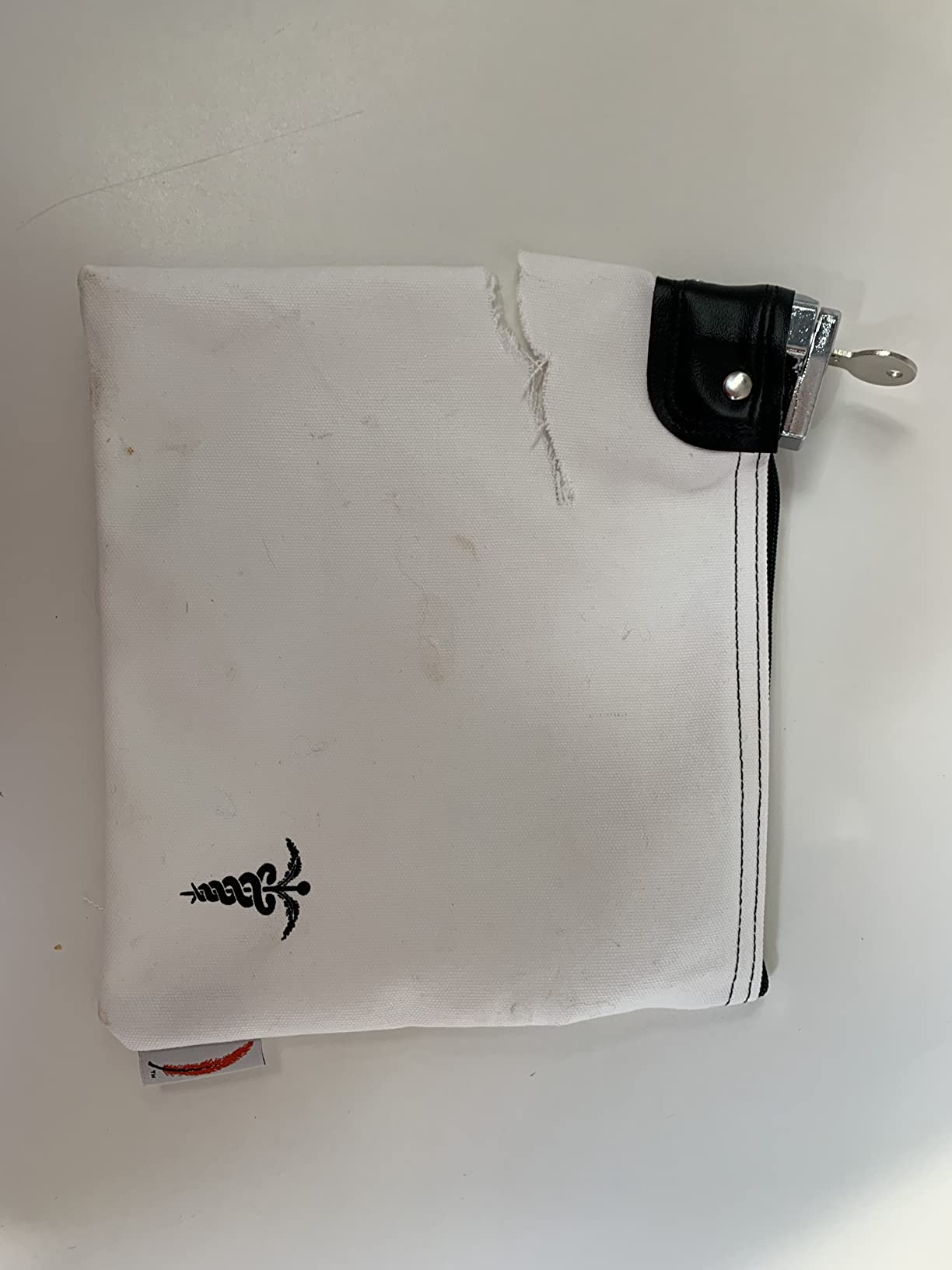 Canvas Medication Organizer Lock Bag, White, 8 x 10 | Travel Pill Organizer, 2 Keys Included, Heavy Duty Lock System, Pill Pouch customer photo 1