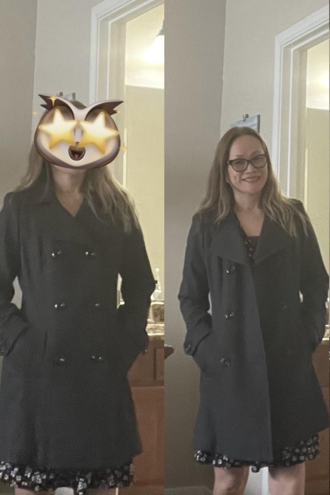 Anne Klein Women's Classic Double Breasted Wool Coat customer photo 1
