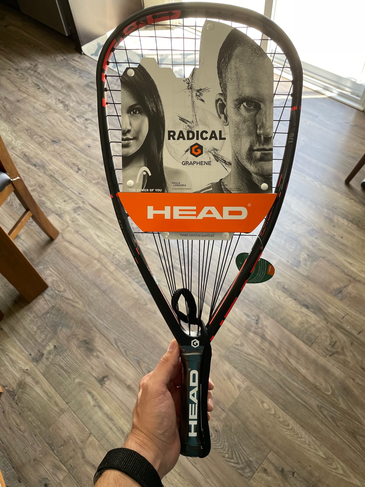 HEAD Graphene Radical 160/170/180 Racquetball Racquet Series | Graphene Technology with Adaptive Fan Pattern Delivers Customizable Power, Control, and Fast Racquet Speed. customer photo 2
