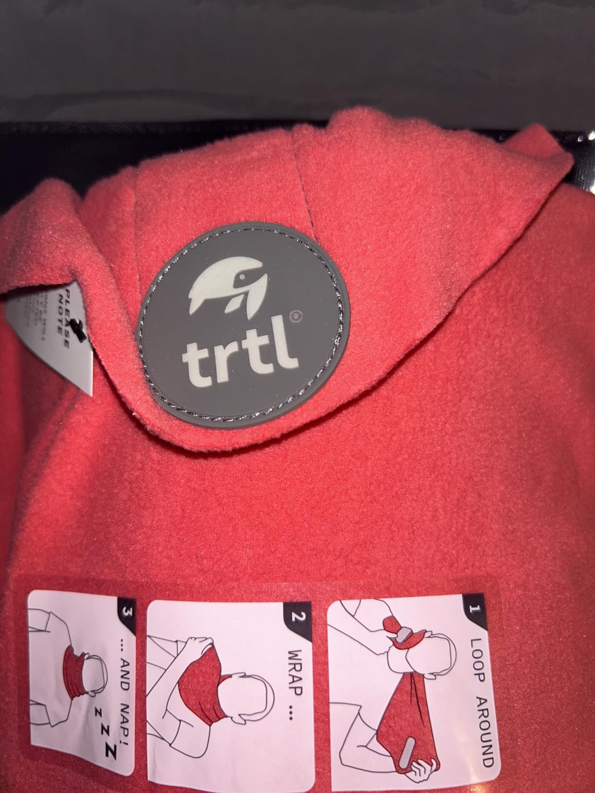 Trtl Travel Pillow - Scientifically Proven Neck Support Travel Pillow for Airplanes - Lightweight and Machine Washable - Ergonomic Design for Traveling on Cars and Trains - Black customer photo 2