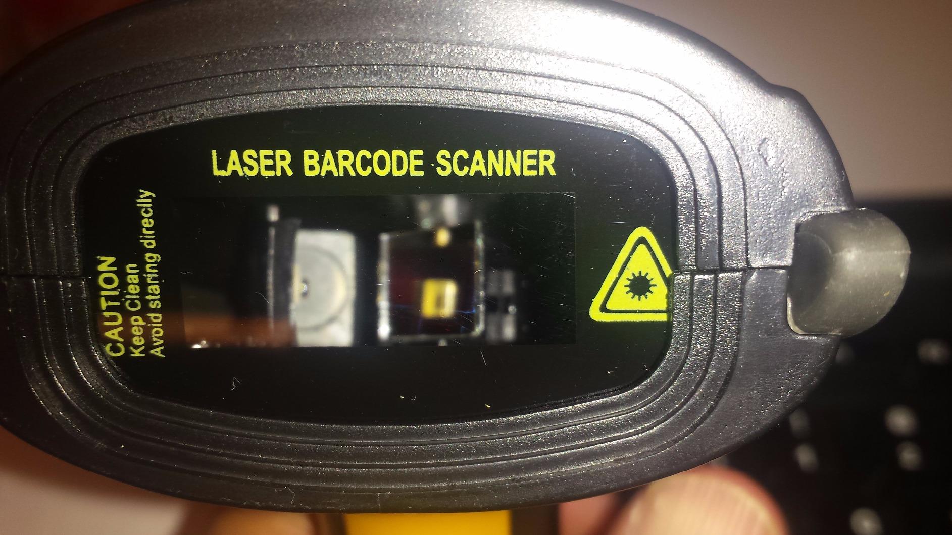 WoneNice USB Laser Barcode Scanner Wired Handheld Bar Code Scanner Reader Black customer photo 2