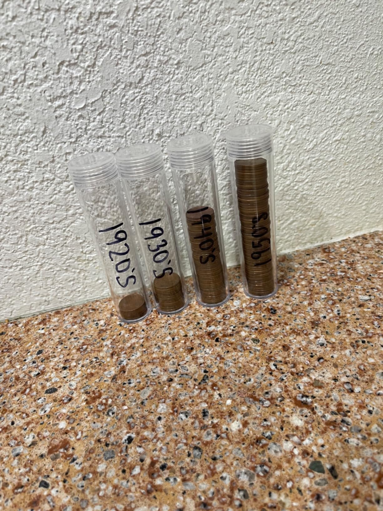 (10) Round Clear Plastic (Penny Cent) Size Coin Storage Tube Holders Screw on Lid customer photo 1