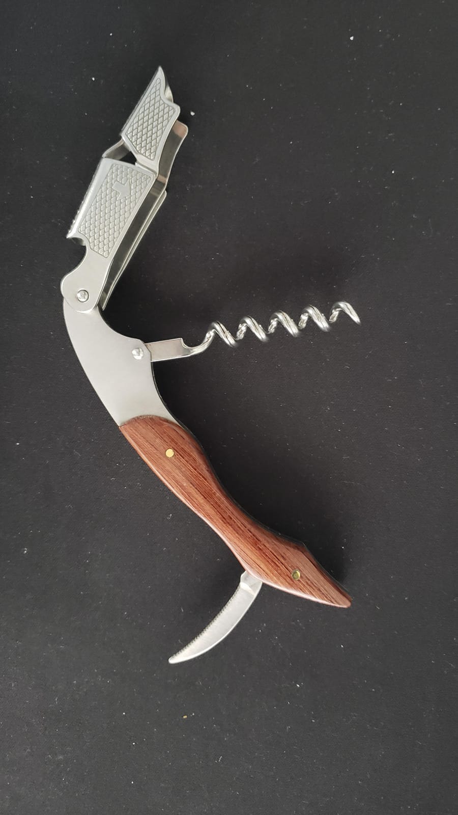 HiCoup Wine Opener - Professional Corkscrews for Wine Bottles w/Foil Cutter and Cap Remover - Manual Wine Key for Servers, Waiters, Bartenders and Home Use - Classic Rosewood customer photo 1