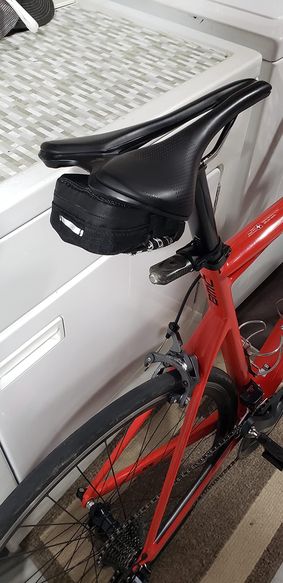 LEZYNE Road Caddy Bike Saddle Bag | Lightweight Nylon Construction, Under Seat Storage Pouch, Velcro Attachment, Clamshell Opening, Reflective Accents, 0.4L customer photo 2