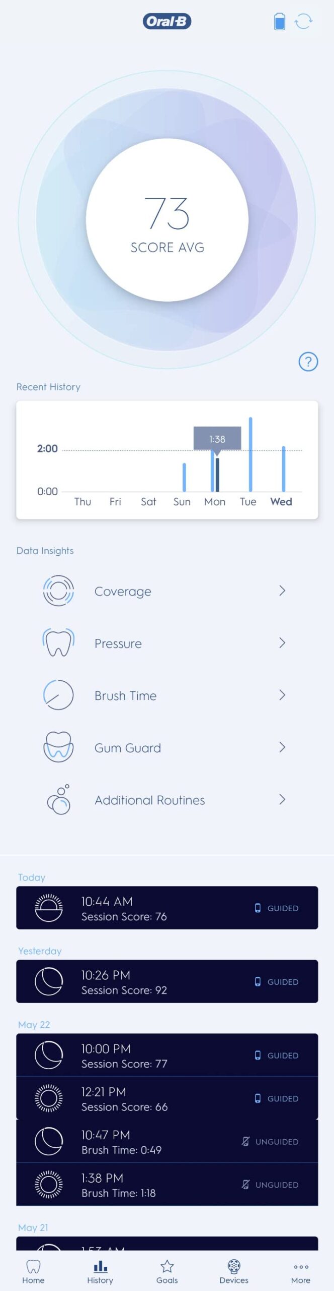 Oral-B Smart 5000 Rechargeable Electric Powered Toothbrush, Black with Travel Case and Bluetooth - Visible Pressure Sensor to Protect Gums - 5 Cleaning Modes - 2 Minute Timer customer photo 2