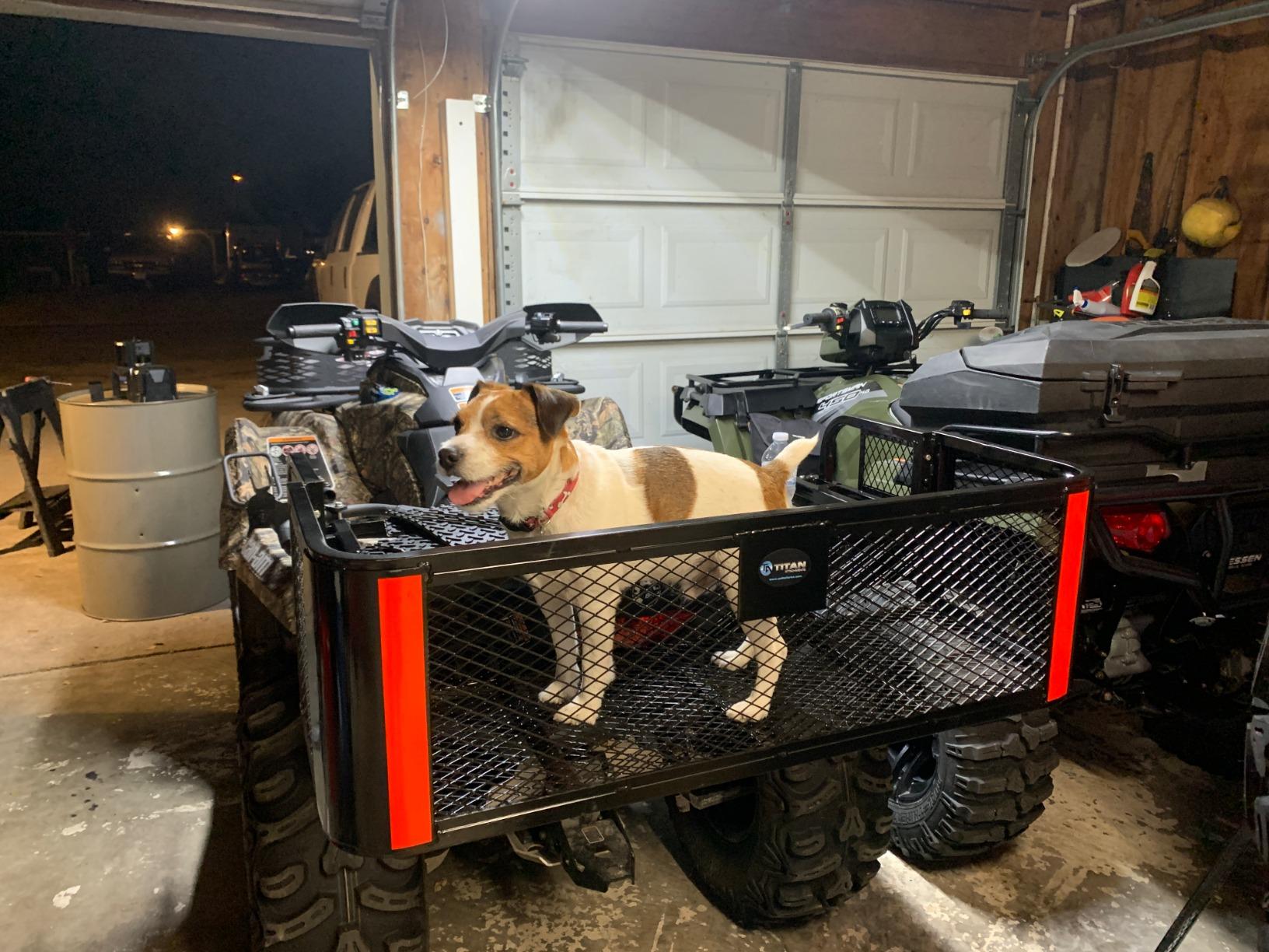 Rear ATV Cargo Carrier Basket, 150 lb Capacity, Titan Ramps customer photo 1