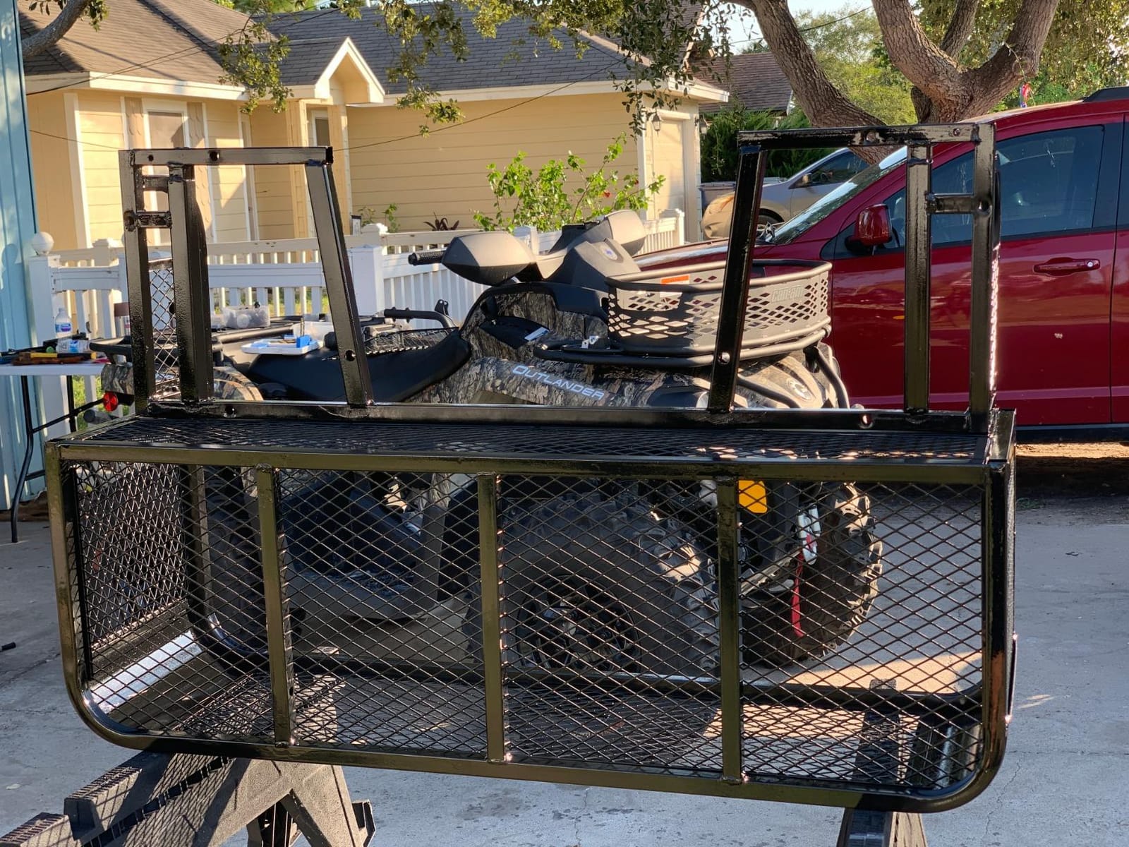 Rear ATV Cargo Carrier Basket, 150 lb Capacity, Titan Ramps customer photo 2