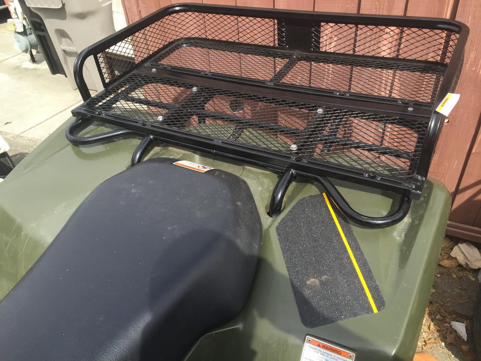 Titan Ramps Universal ATV/UTV Steel Rear Cargo Basket Rack, 100 lb Capacity, Rear Storage Carrier for Gear, Coolers, Tools, Black customer photo 1