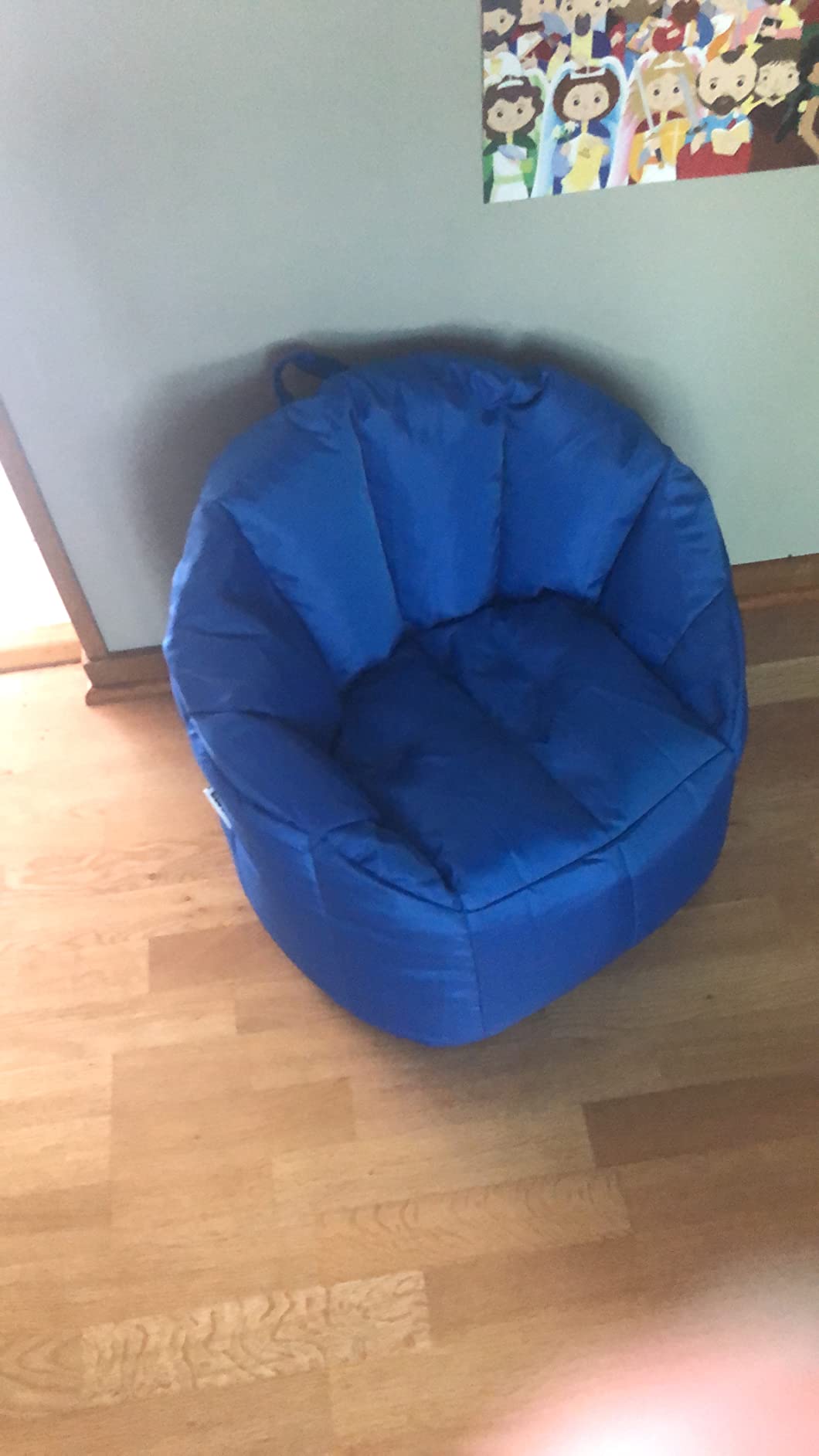 Big Joe Milano Beanbag Chair Kid's Sapphire Smartmax | Polystyrene Bean Filled, Refillable, Nylon Polyester, Safe for Kids Ages 3 and Up, Supports Up to 150 lbs customer photo 2