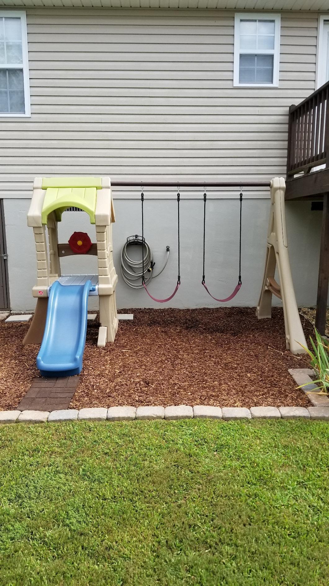 Step2 Play Up Gym Set for Kids, Outdoor Swing Set, Backyard Slide, Swings, Playhouse, & Crawl Space, Two Tier, Easy Set Up, Toddlers Ages 3-6 Years Old customer photo 2