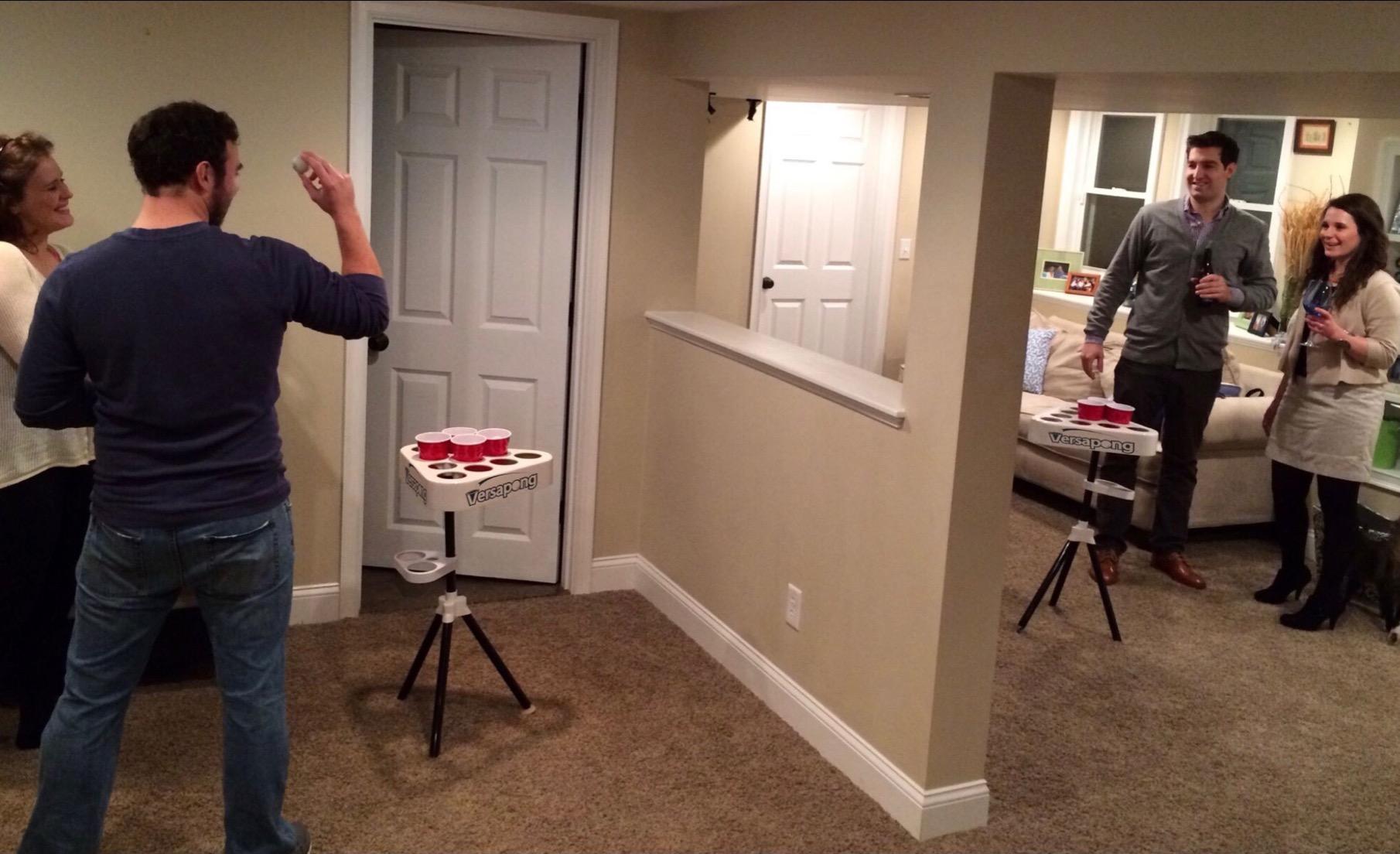 Portable Beer Pong Table / Tailgate Game with Backpack Carry Case and Balls customer photo 2