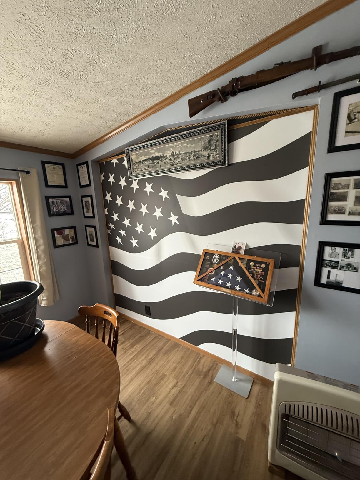 Hold Up Displays - Horizontal Gun Rack and Shotgun Hooks Store Any Rifle Shotgun and Bow - Real Hardwood Harvested in Wisconsin - Made in USA customer photo 2