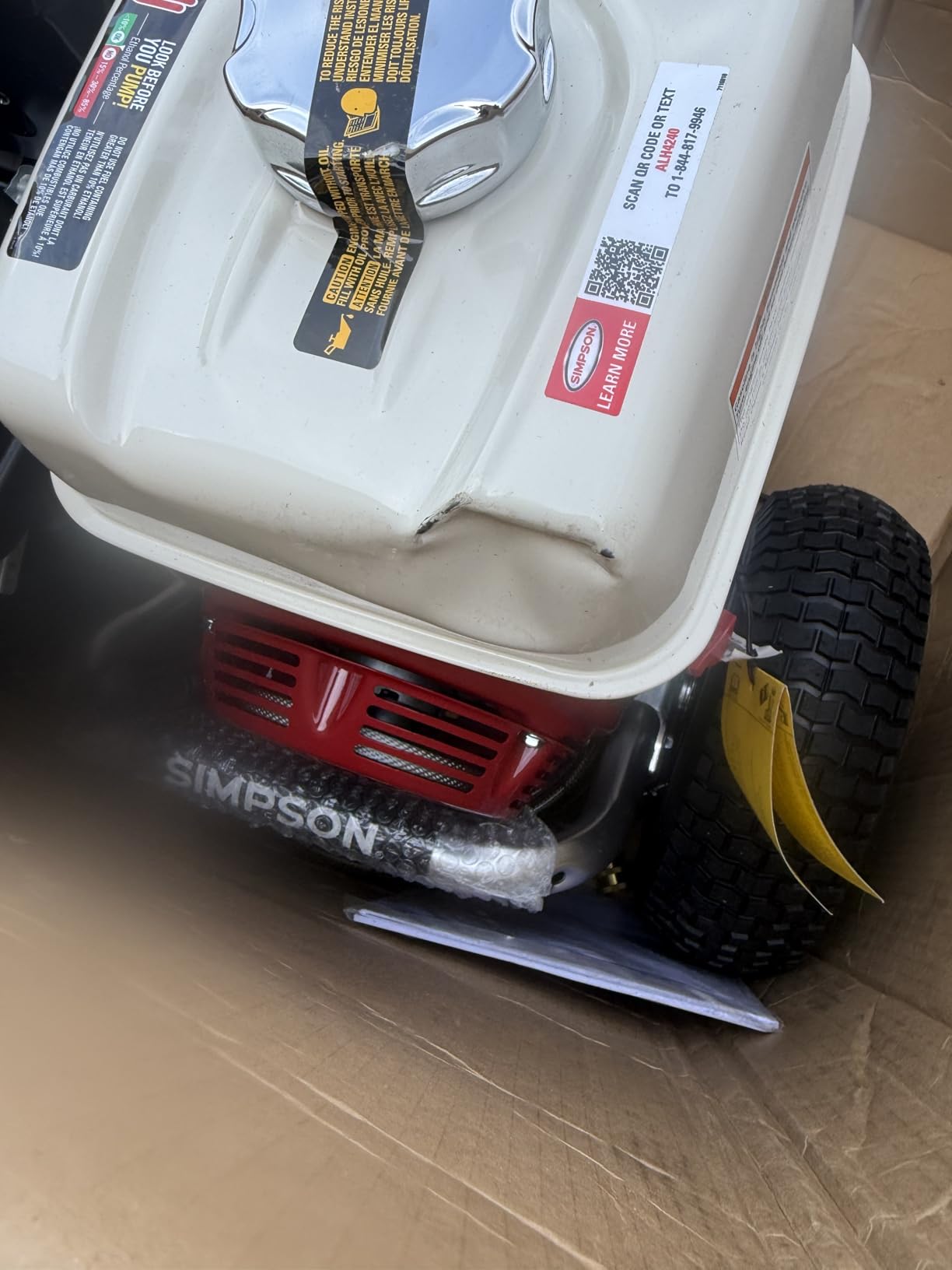 Simpson Aluminum Series 4200 PSI Gas Pressure Washer, 2.5 GPM, Honda GX390 | Gas Power Washer For Professionals. CAT Triplex Pump, 50' Hose, Aluminum Frame, 5 Nozzles. 49-State Compliant. ALH4240 customer photo 2