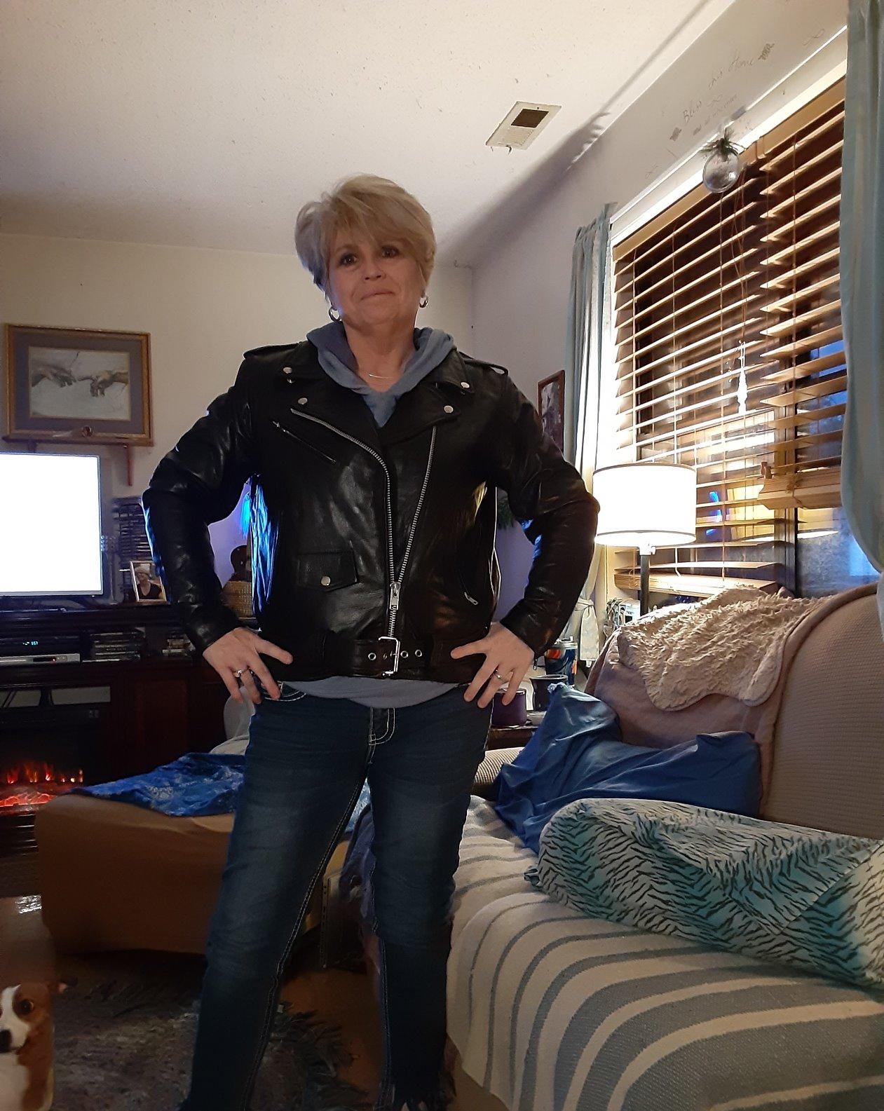 Milwaukee Leather LKL2701 Women's Classic Black Premium Leather Motorcycle Rider Jacket with Built-In Belt customer photo 1
