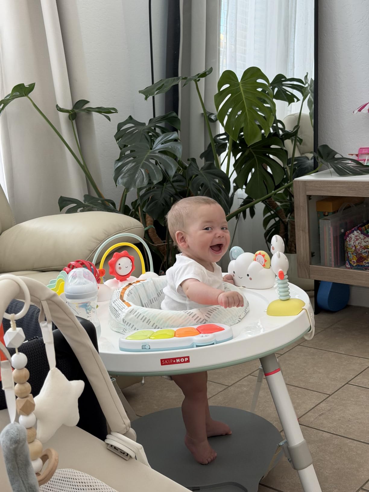 Skip Hop Baby Activity Center: Interactive Play Center with 3-Stage Grow-with-Me Functionality, 4mo+, Silver Lining Cloud customer photo 1
