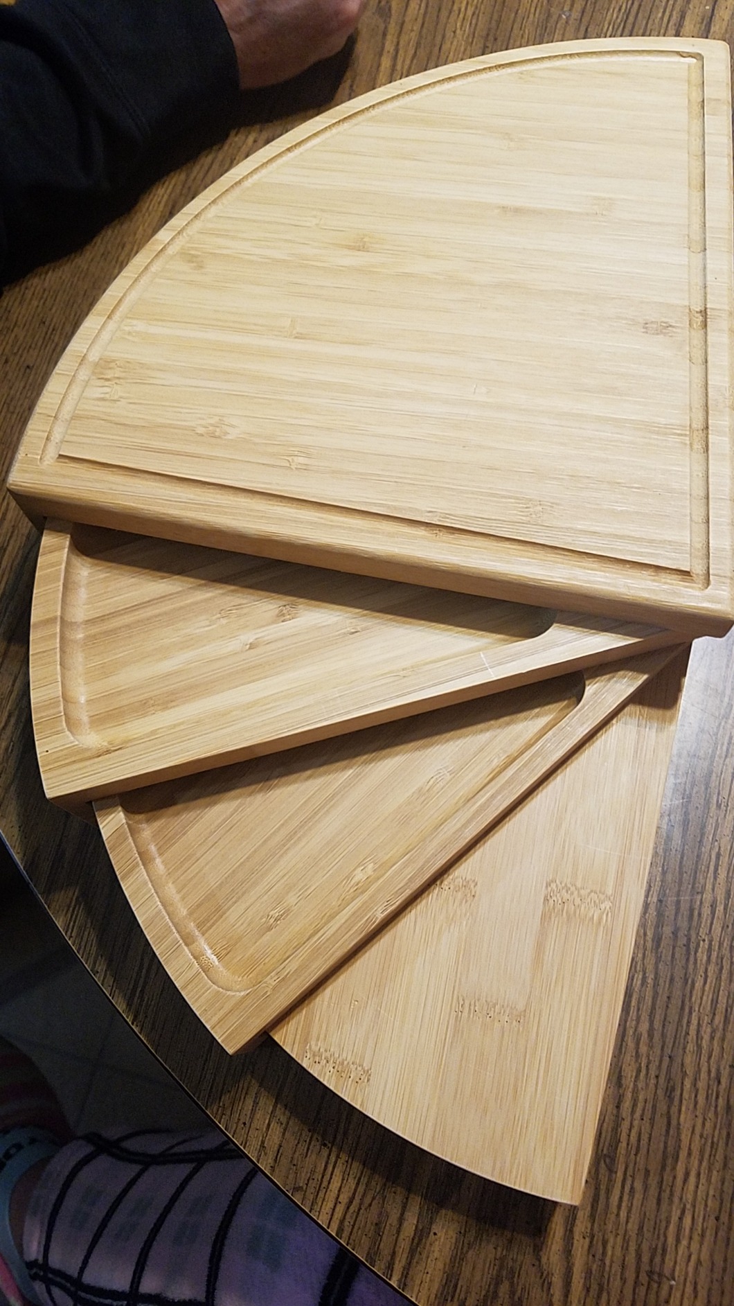 Picnic at Ascot Patented Bamboo Cheese/Charcuterie Board with Cheese Knife Set - Stores as a Compact Wedge - Opens to 18