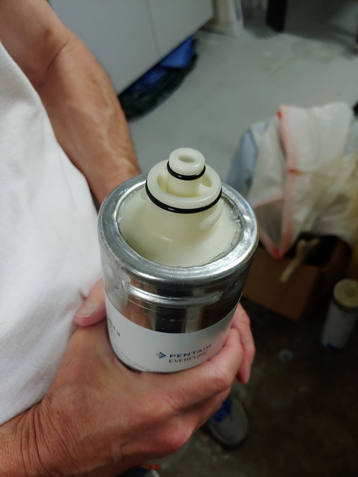 Pentair Everpure EF-3000 Full Flow Filter Cartridge, EV985750 | Full Flow, 3,000-Gallon Capacity, 2.2 gpm, 0.5 Micron, Reduces Lead and Microplastics, No Extra Faucet customer photo 1