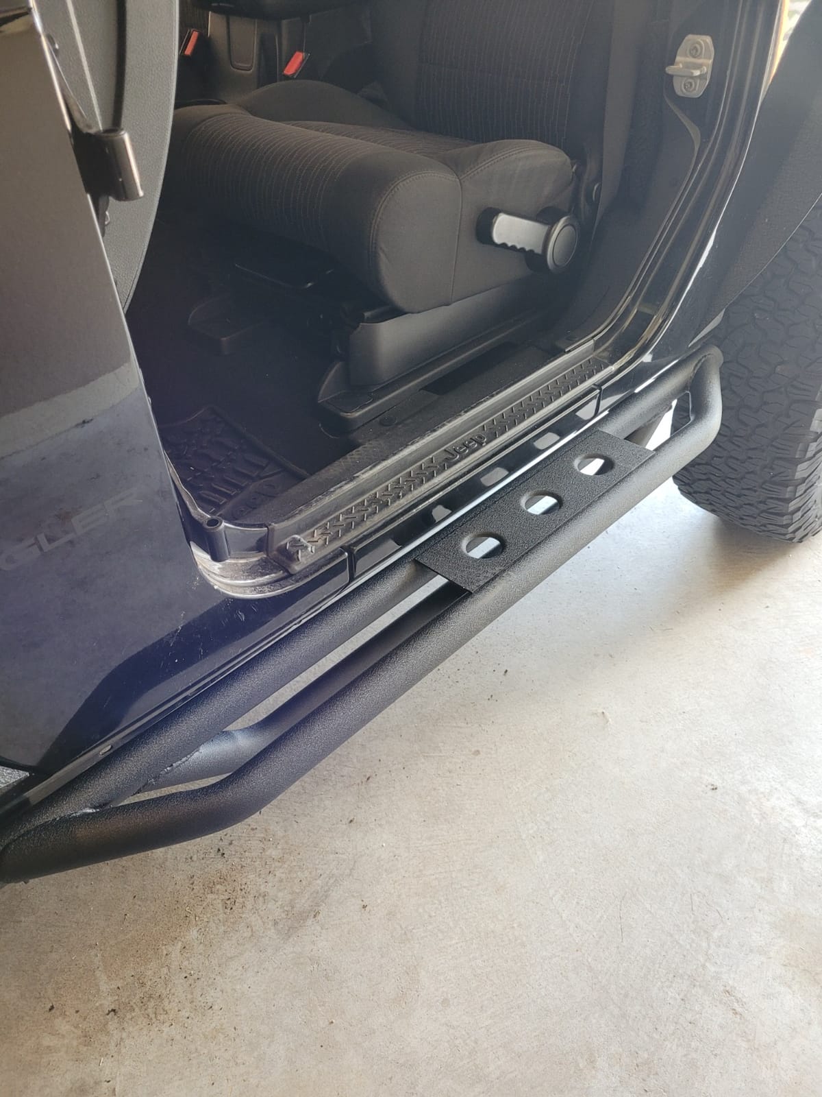 EAG Side Steps Armor Fit for 07-18 Wrangler JK 2 Door Rock Sliders Nerf Bars Running Board Rail Step customer photo 2
