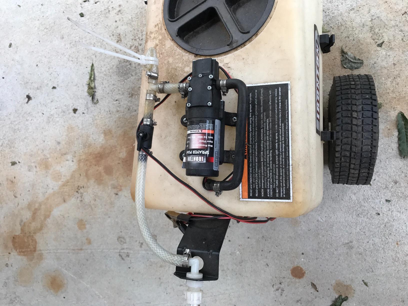 Ironton Tow-Behind Trailer Broadcast and Spot Sprayer, 13-Gal. Capacity | 12 Volt DC customer photo 2
