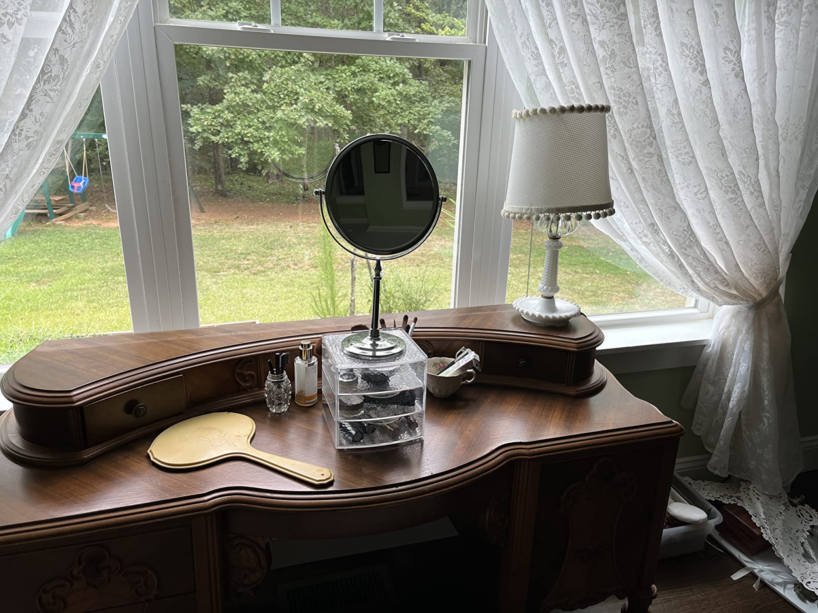 MIRRORVANA Large Double Sided 10X/1X Makeup Mirror, 15