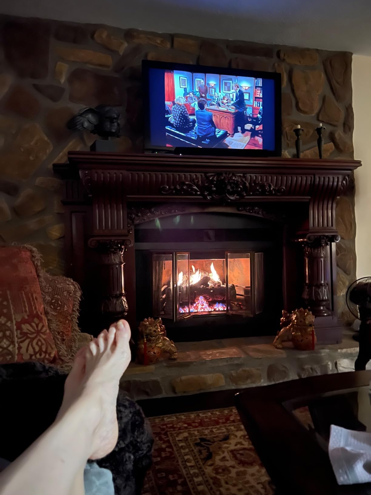 Midwest Hearth Rock Wool for Gas Logs - 6 oz | Glowing Embers Effect for Gas Fireplace and Gas Log Sets | Vented and Unvented Compatible | Made in USA customer photo 2