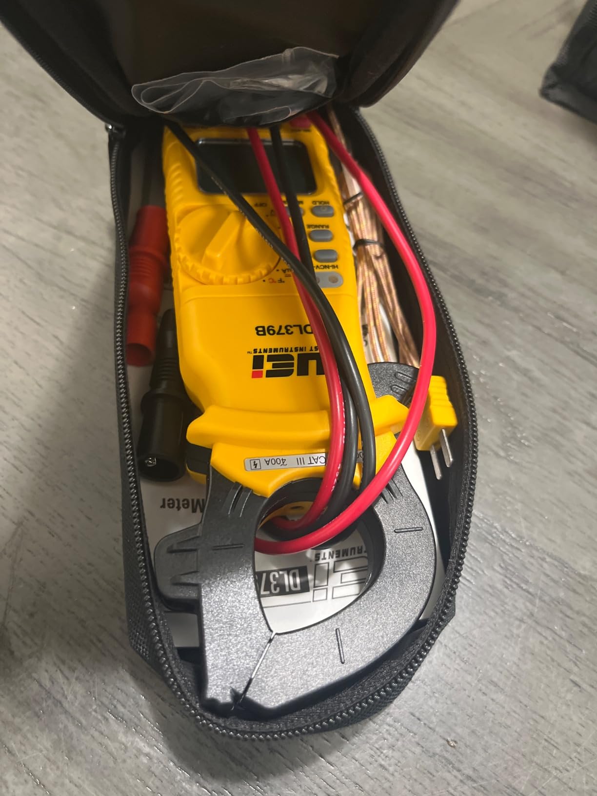 UEi DL379B Digital Clamp Meter Auto Ranging, HVAC Current Voltage Tester w/Magnetic Mount, Measures AC Amps AC/DC Volts Temperature Capacitance Frequency Diodes Duty Cycle Continuity Resistance NCV customer photo 2