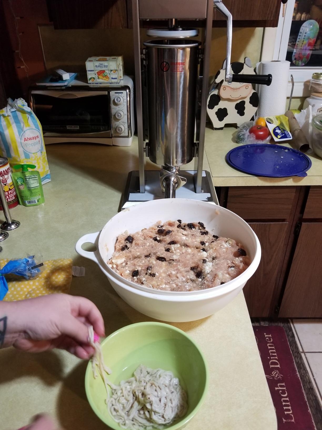 Hakka 11 Lb/5 L Sausage Stuffer 2 Speed Stainless Steel Vertical Sausage Maker customer photo 1