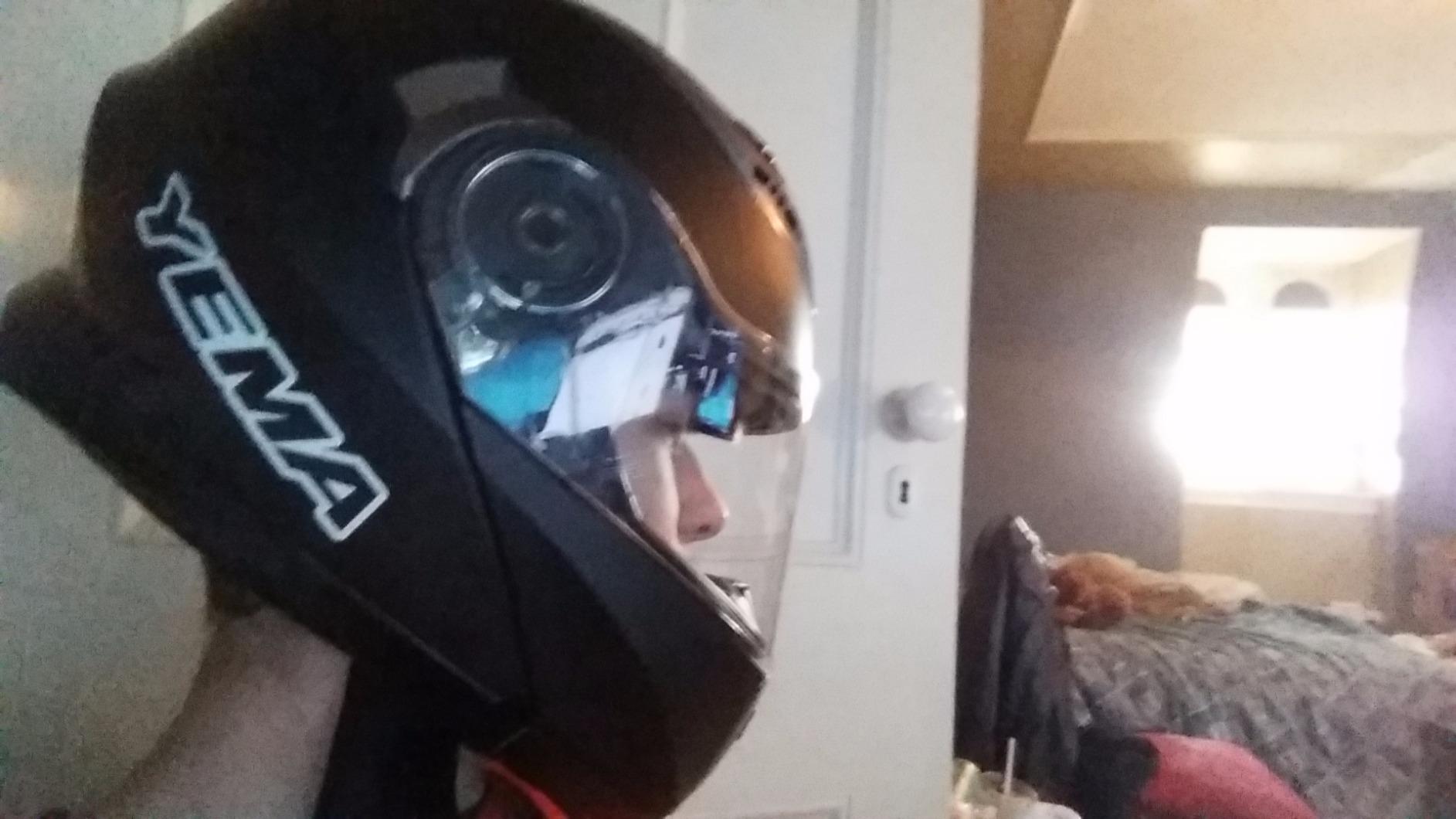 Motorcycle Modular Full Face Helmet DOT Approved - YEMA Helmet YM-925 customer photo 1