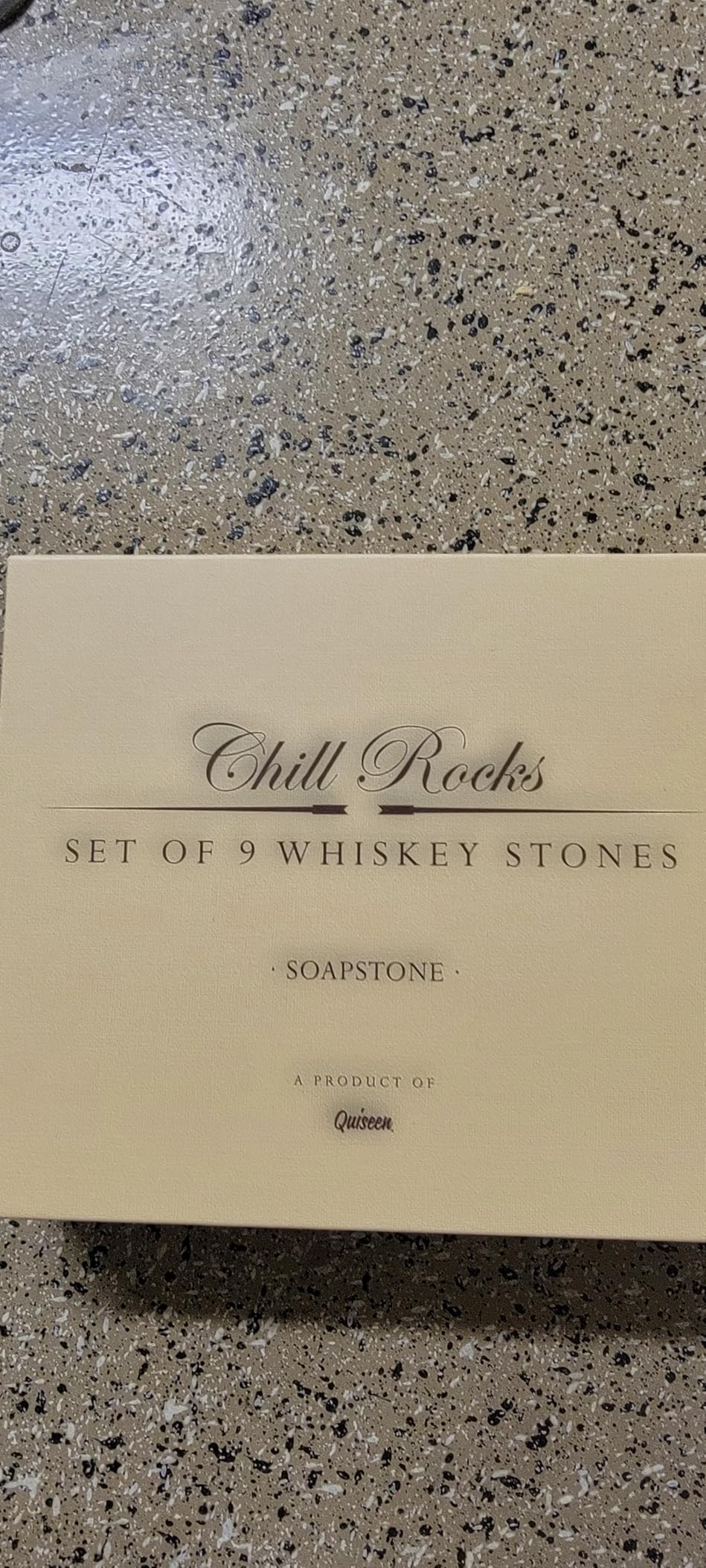 Set of 9 Grey Beverage Chilling Stones by Quiseen - 100% Pure Soapstone Whiskey Stones in Gift Box with Velvet Pouch customer photo 2
