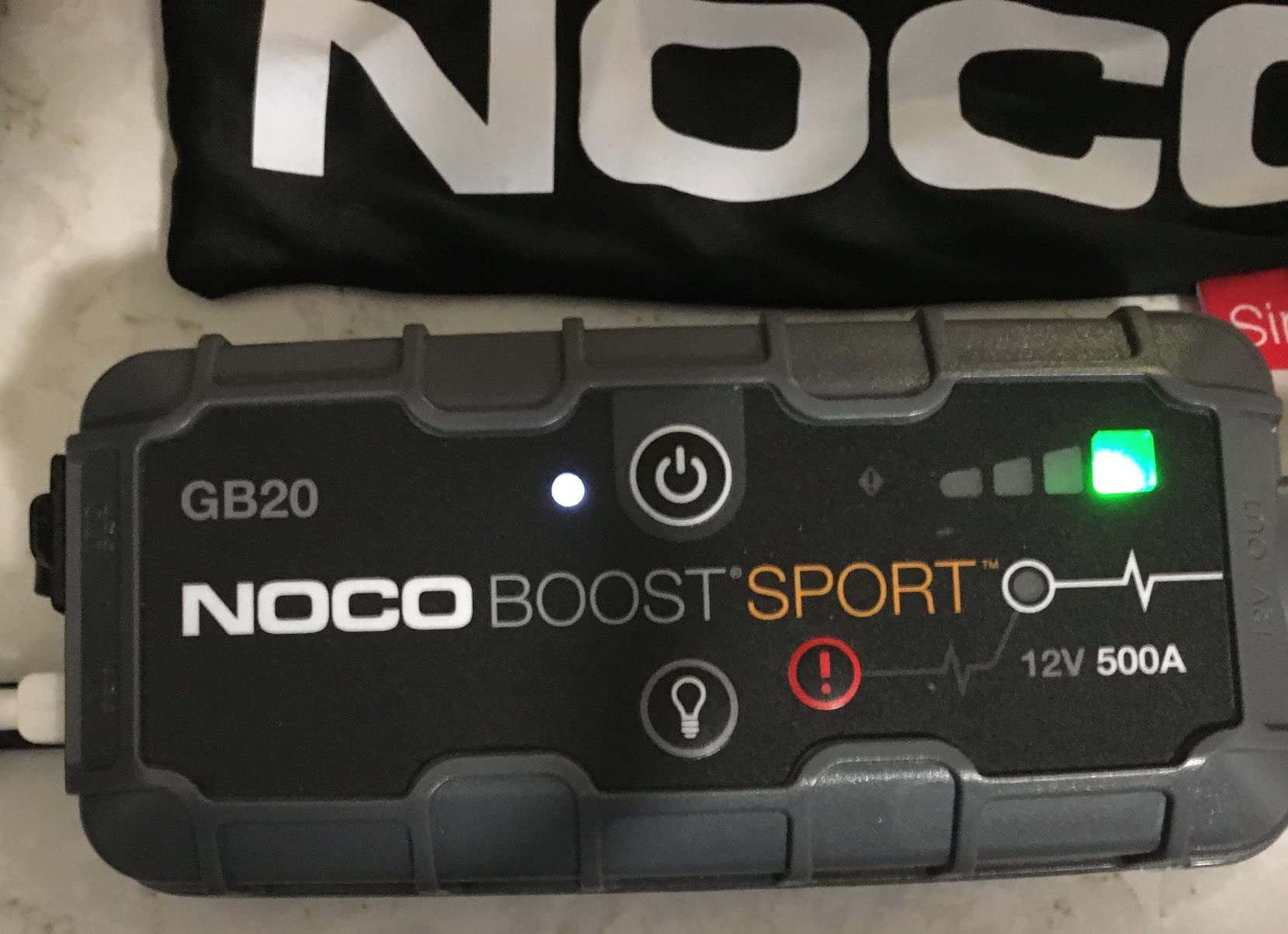 NOCO Boost GB20: 500A UltraSafe Jump Starter - 12V Lithium Battery Booster Pack, Portable Jump Box, Power Bank & Jumper Cables - for 4.0L Gas Engines customer photo 2