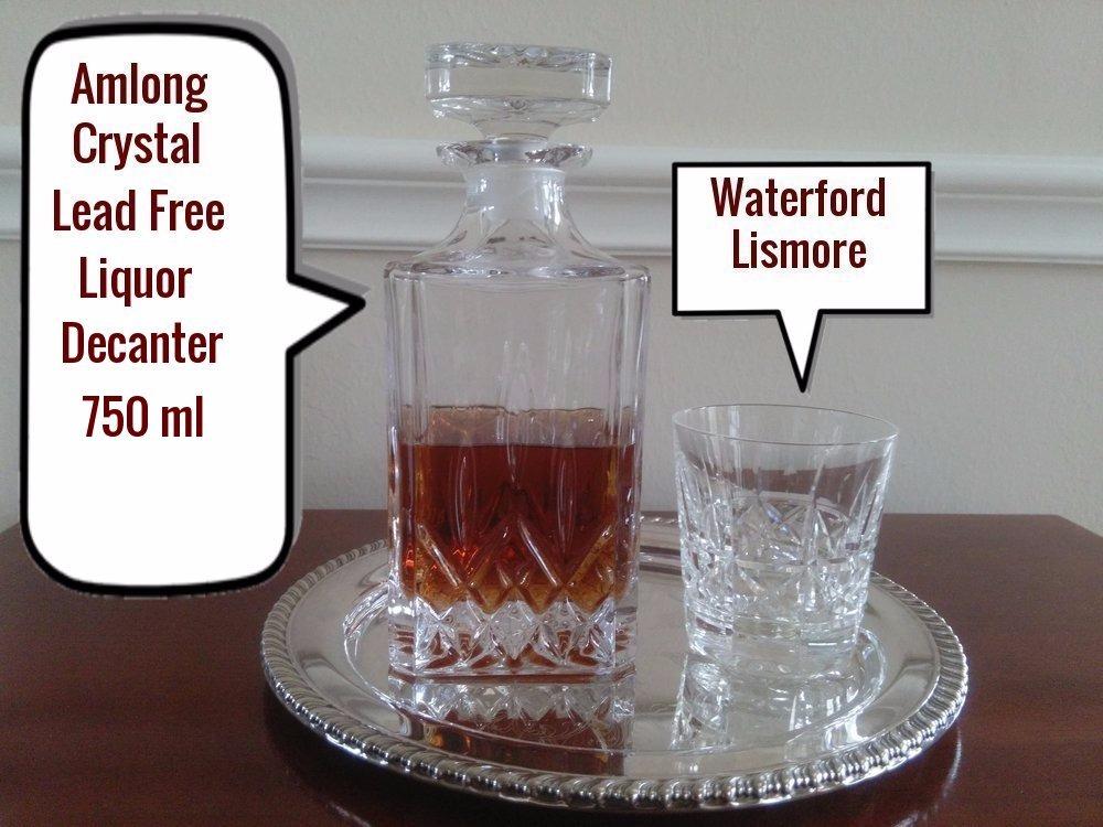 Amlong Crystal Lead-Free Crystal Liquor Decanter with Stopper, Round customer photo 2