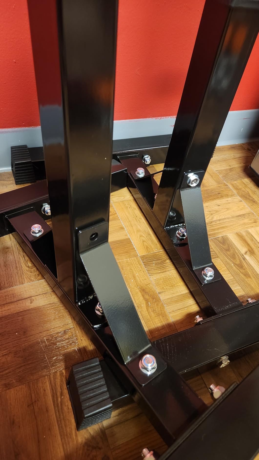 Yaheetech Adjustable Squat Rack Pair, Barbell Bench Press Stands, Home Gym customer photo 2