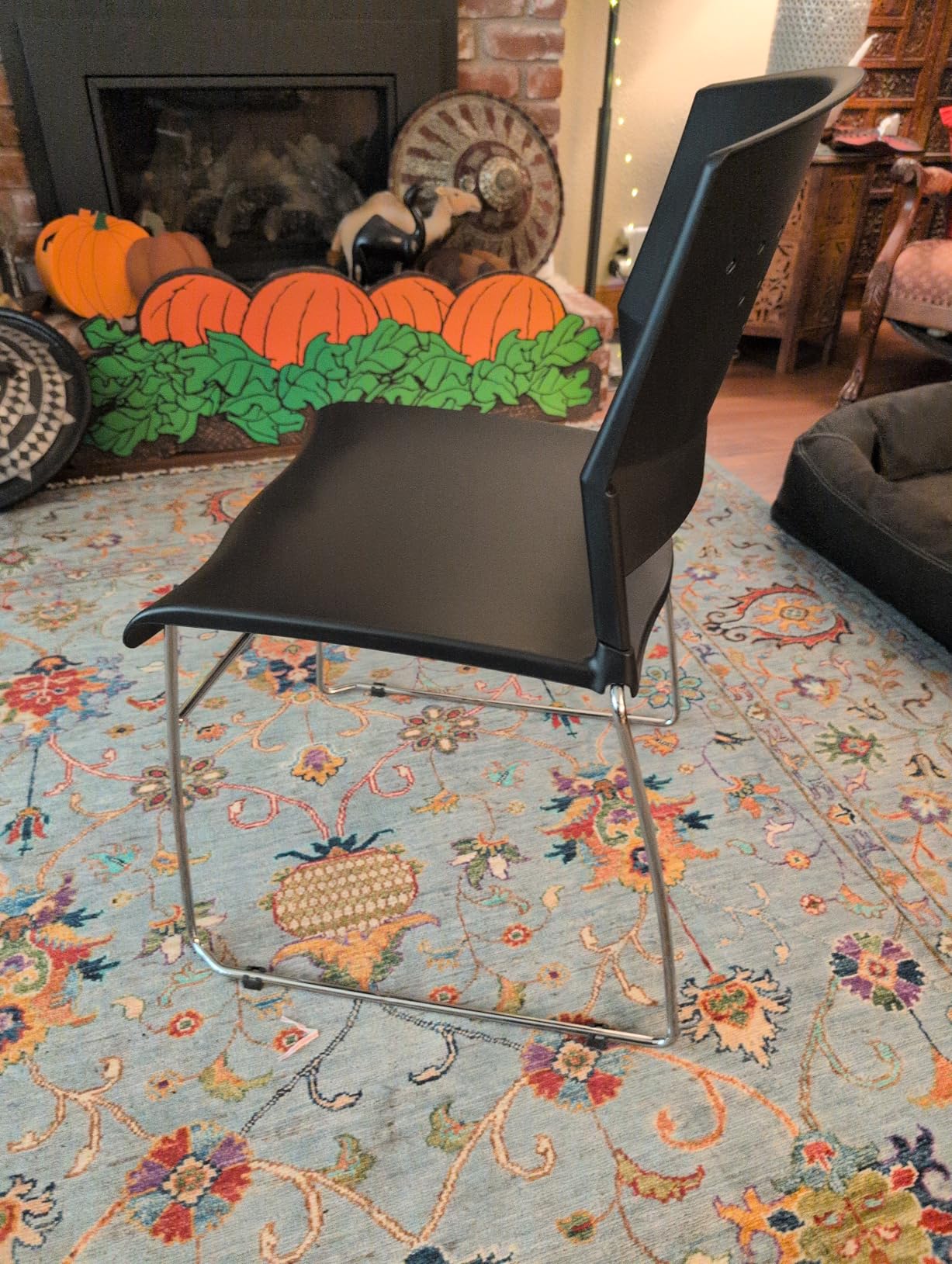 Flash Furniture Hercules Series Contoured Stacking Chairs for Waiting Rooms and Offices, Ergonomic Lobby Chairs with Curved Back, Set of 5, Black | Sled Base, Powder Coated, Contoured, 880 LBS. Weight Capacity customer photo 1