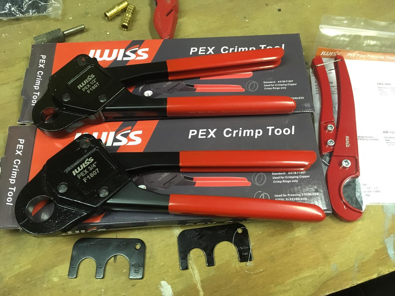 iCrimp Angle PEX Crimping Tool for 1/2-inch & 3/4-inch PEX Copper Crimp Rings and Barbed PEX Fitting, c/w PEX Tubing Cutter & Go/No-Go Gauge, Meets ASTM F1807 Standard PEX PlumbingTool customer photo 1