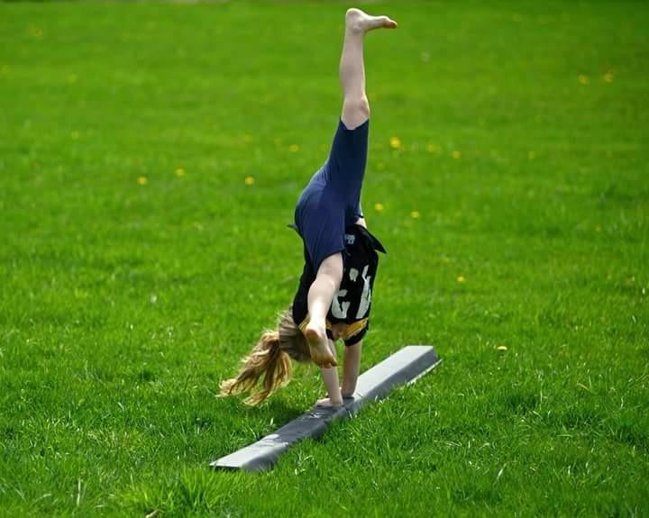 We Sell Mats 9 ft Folding Foam Balance Beam Bar, Portable Gymnastics Equipment for Gymnast, Children or Cheerleaders customer photo 2