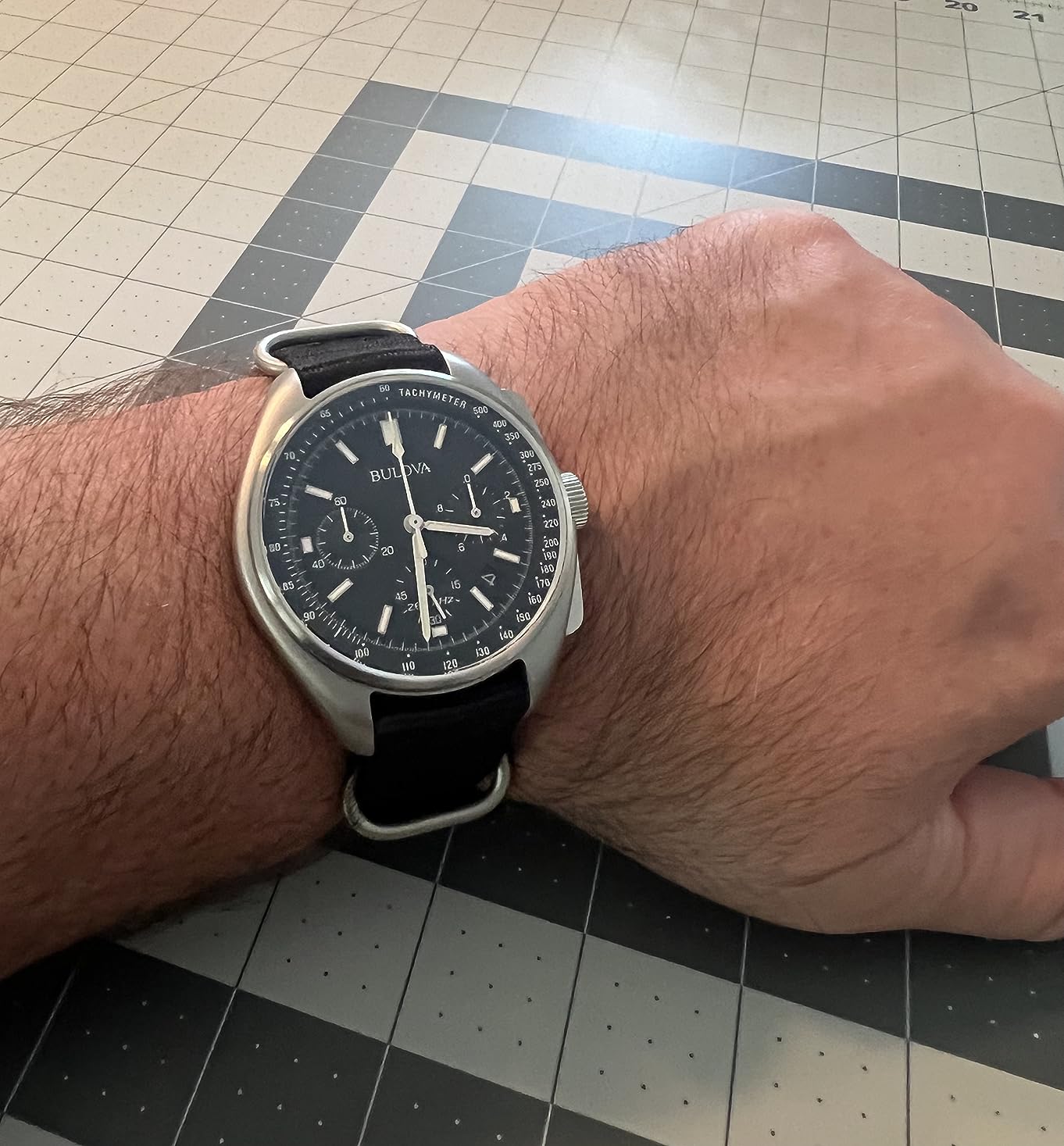 Bulova Men's Archive Series Lunar Pilot Chronograph High Performance Quartz, 96B251, Sapphire Crystal customer photo 1