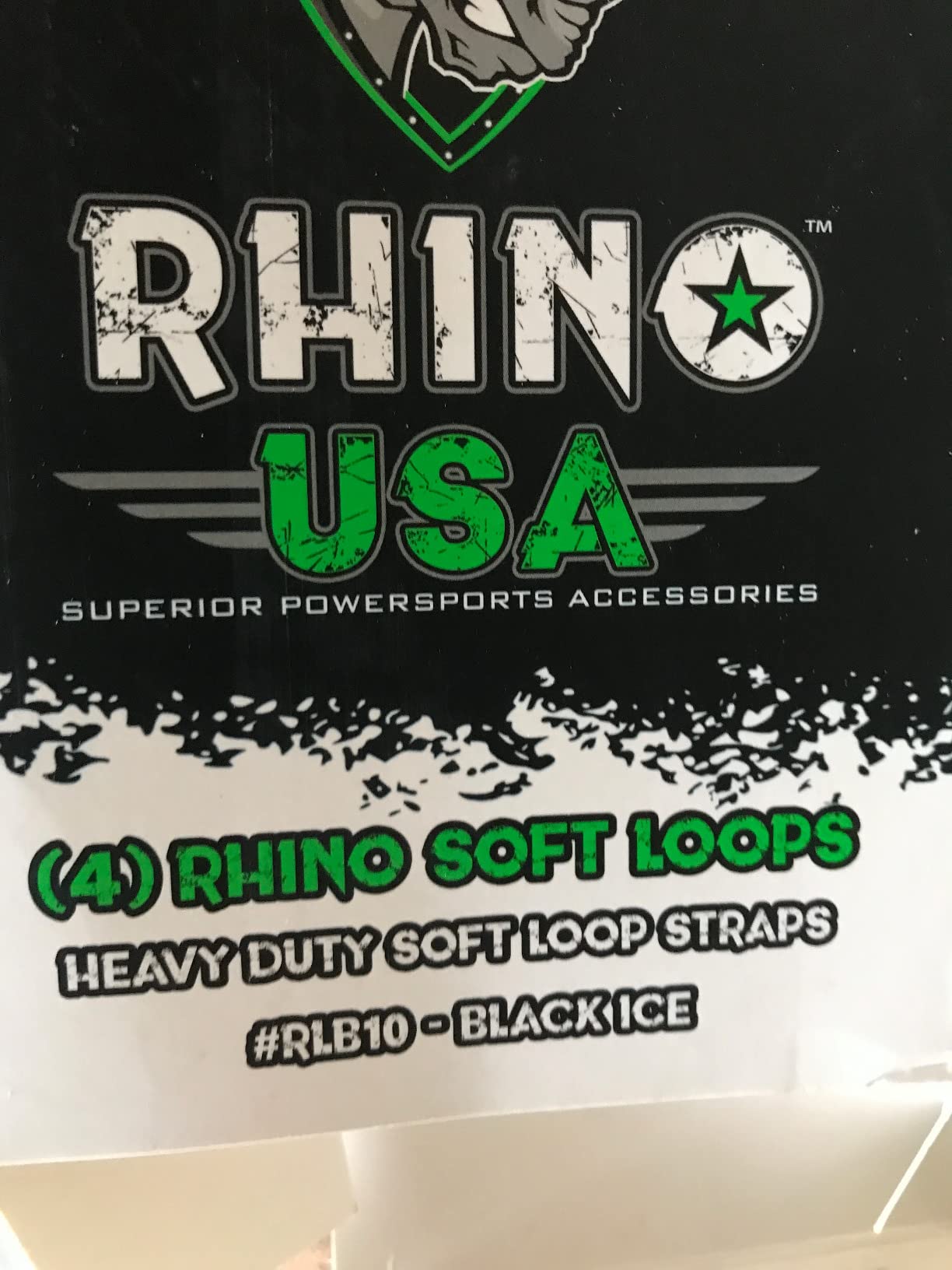 Rhino USA Soft Loop Tie Down Straps (4-Pack) - Motorcycle Handlebar Straps | 1.6in x 17in Loops, 5,000lb Break Strength. For Use with Ratchets on ATV, UTV, Dirt Bike & Motorcycle Handlebars. Black customer photo 2