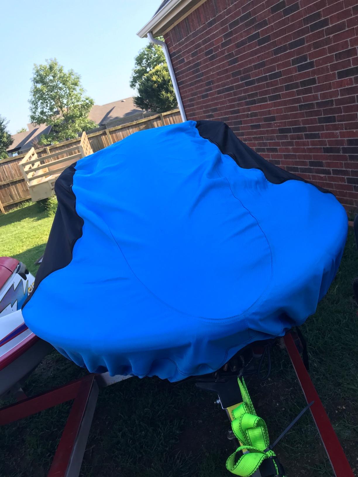 Trailerable Jet Ski Cover, Waterproof Marine Grade 600D Heavy Duty Polyester PWC Cover Gray/Black Color Fits from 136