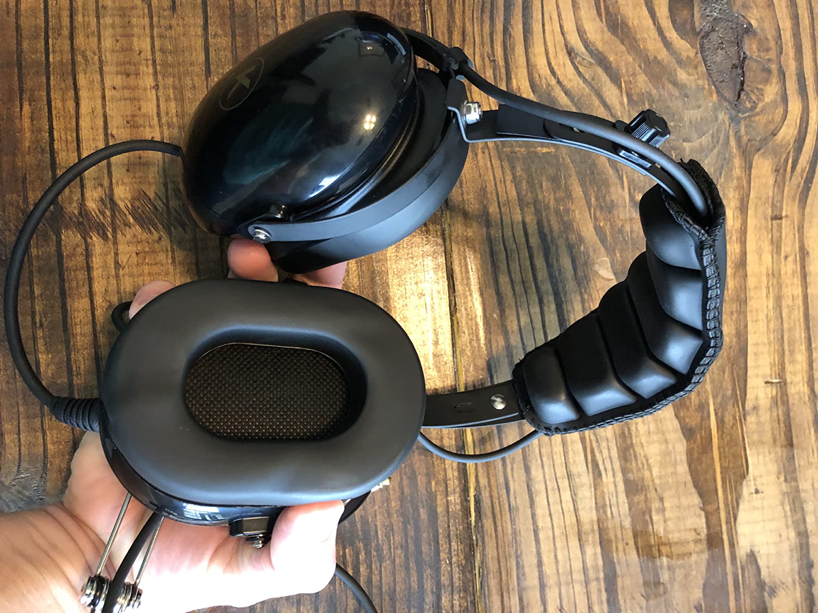 P1 Aviation Pilot Headset for Student Pilots Flight Schools Flight Instructors Features 24 db PNR Rating, Noise Canceling Microphone, Acoustic Foam Ear Cups, AUX Port Input with GA Dual Plugs customer photo 2