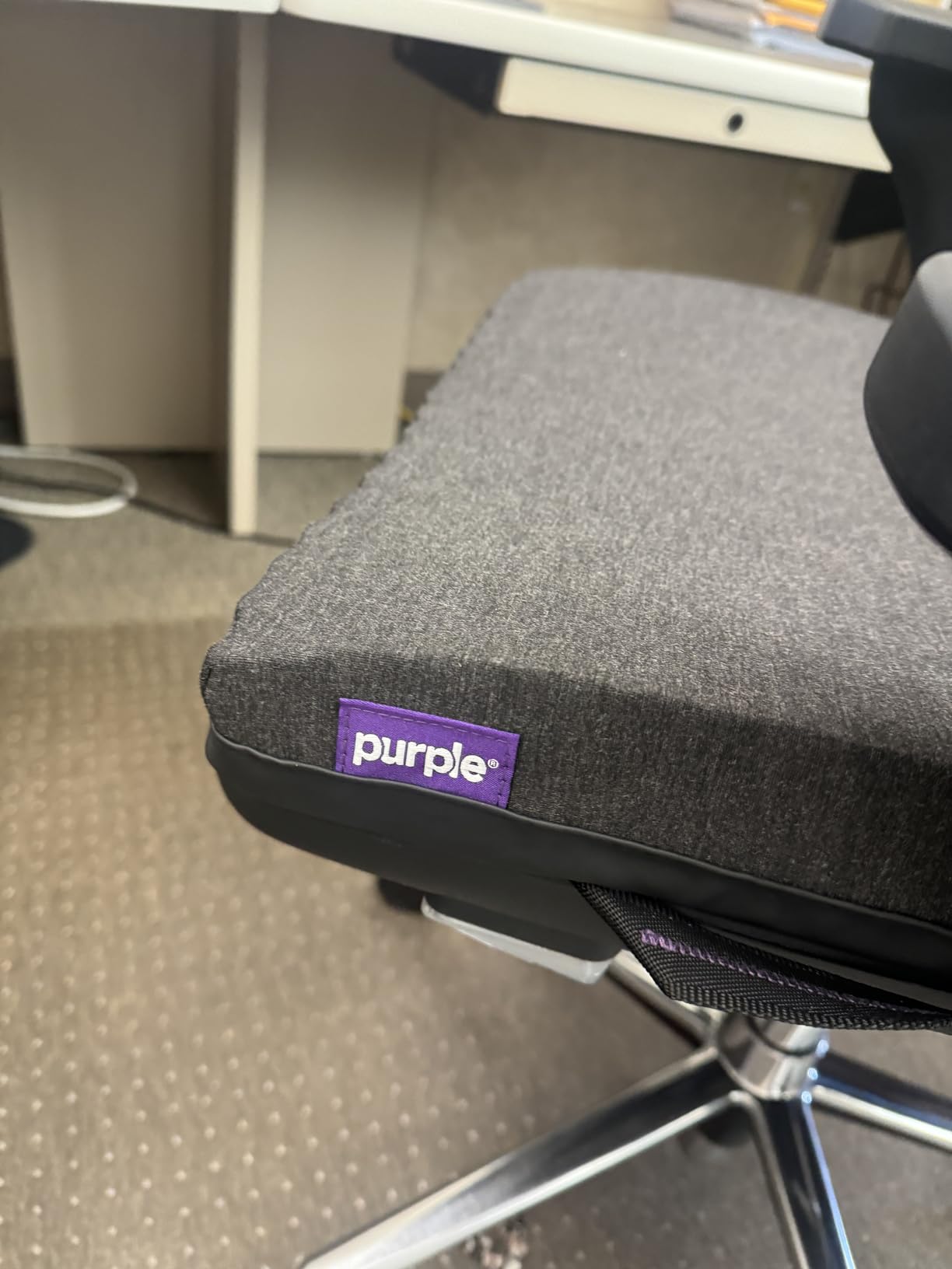 Purple Royal Seat Cushion, Portable 2 Inch Gel Seat Cushion, GelFlex Grid | Handles for Car, Office Chair, Stadium - Pressure-Reducing for Hard Seats, Temperature-Neutral, No-Slip - Made in USA customer photo 1