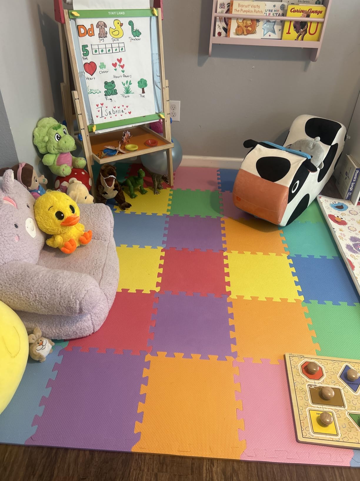 BalanceFrom Foam Floor Tiles for Kids - Non-Toxic Comfortable Baby Play Mat and Interlocking Foam Tiles for Crawling & Development, 36 Tiles Cover 36 Sq ft customer photo 1