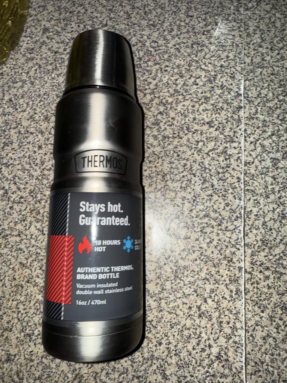 THERMOS Stainless King Vacuum-Insulated Compact Bottle, 16 Ounce, Matte Steel customer photo 2