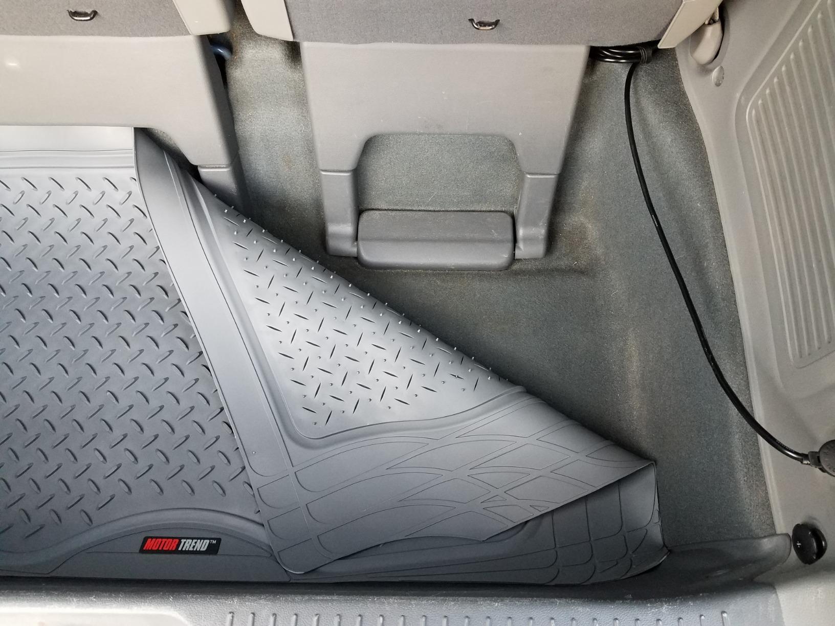 Motor Trend Heavy Duty Utility Cargo Liner Floor Mats for Car Truck SUV, Trimmable to Fit Trunk, All Weather Protection Black 31.5
